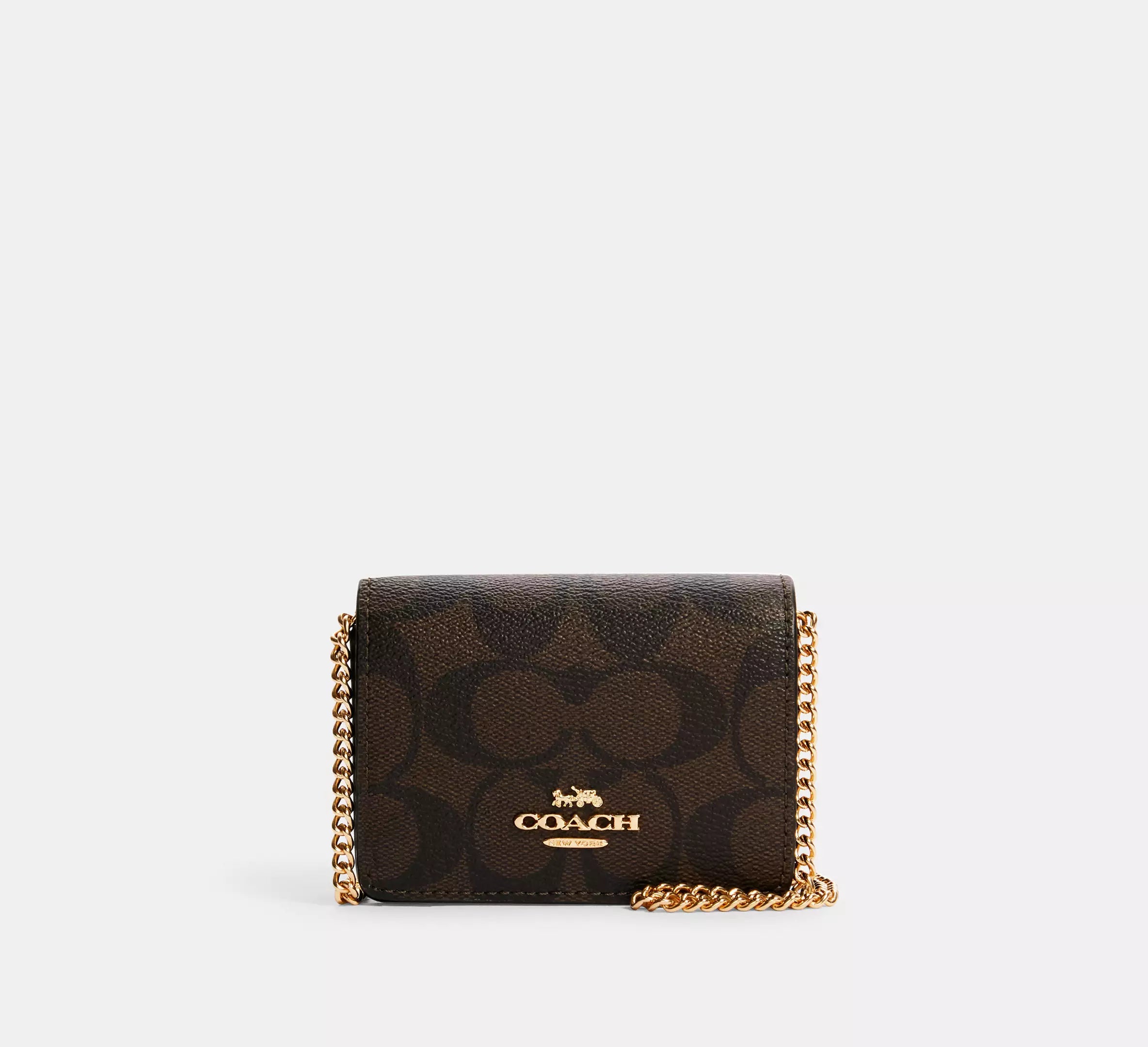 PREORDER COACH Mini Wallet On A Chain C0059