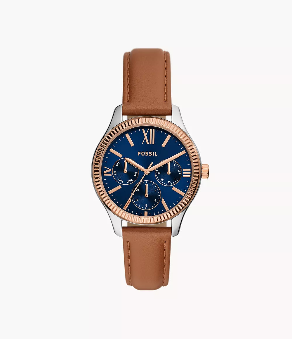 (PREORDER) FOSSIL - Rye Multifunction Leather Watch BQ3763 BQ3764 BQ3765