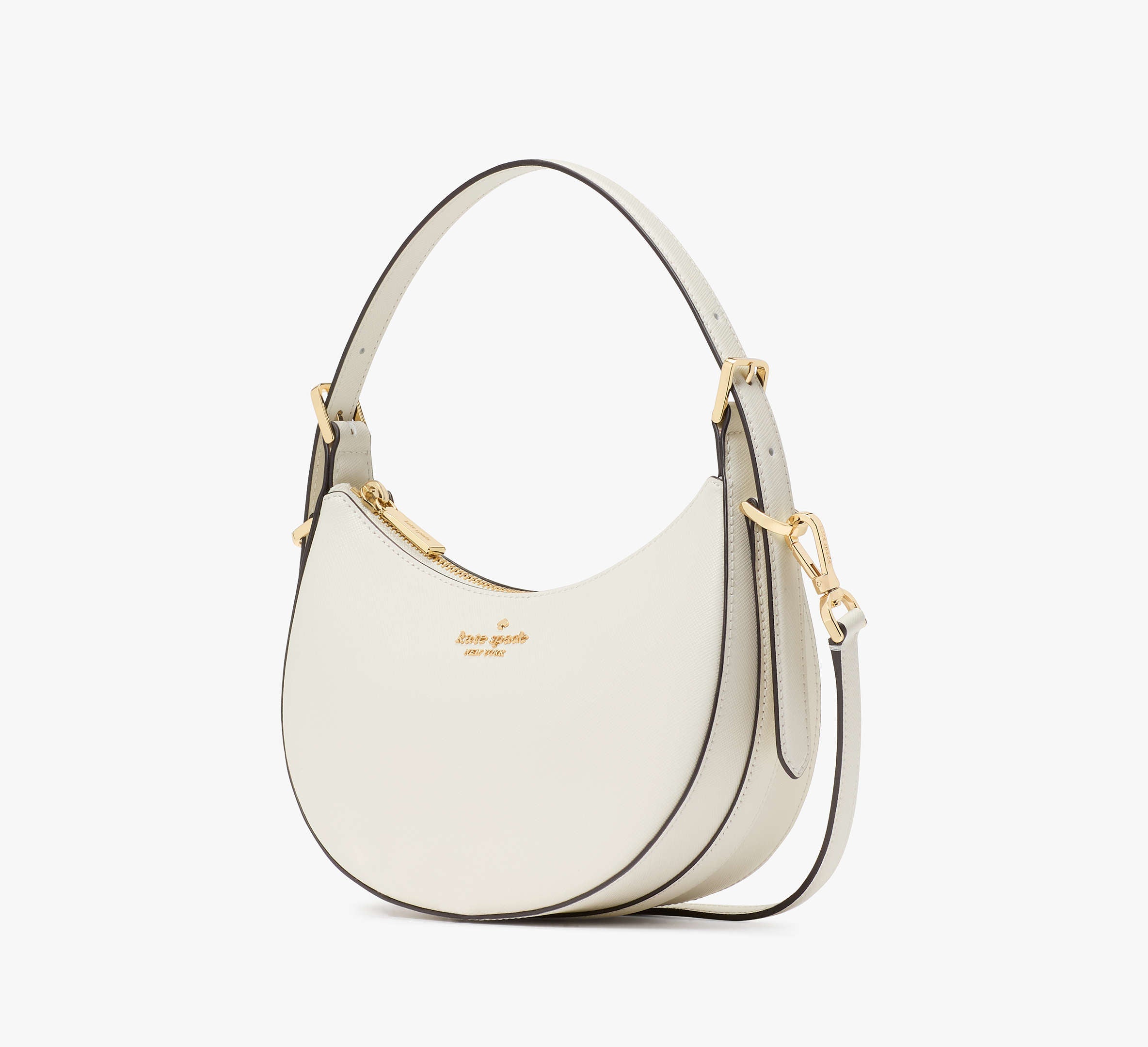 (PREORDER) Kate Spade - Madison Saffiano Leather Crescent Shoulder Bag KK949 Meringue