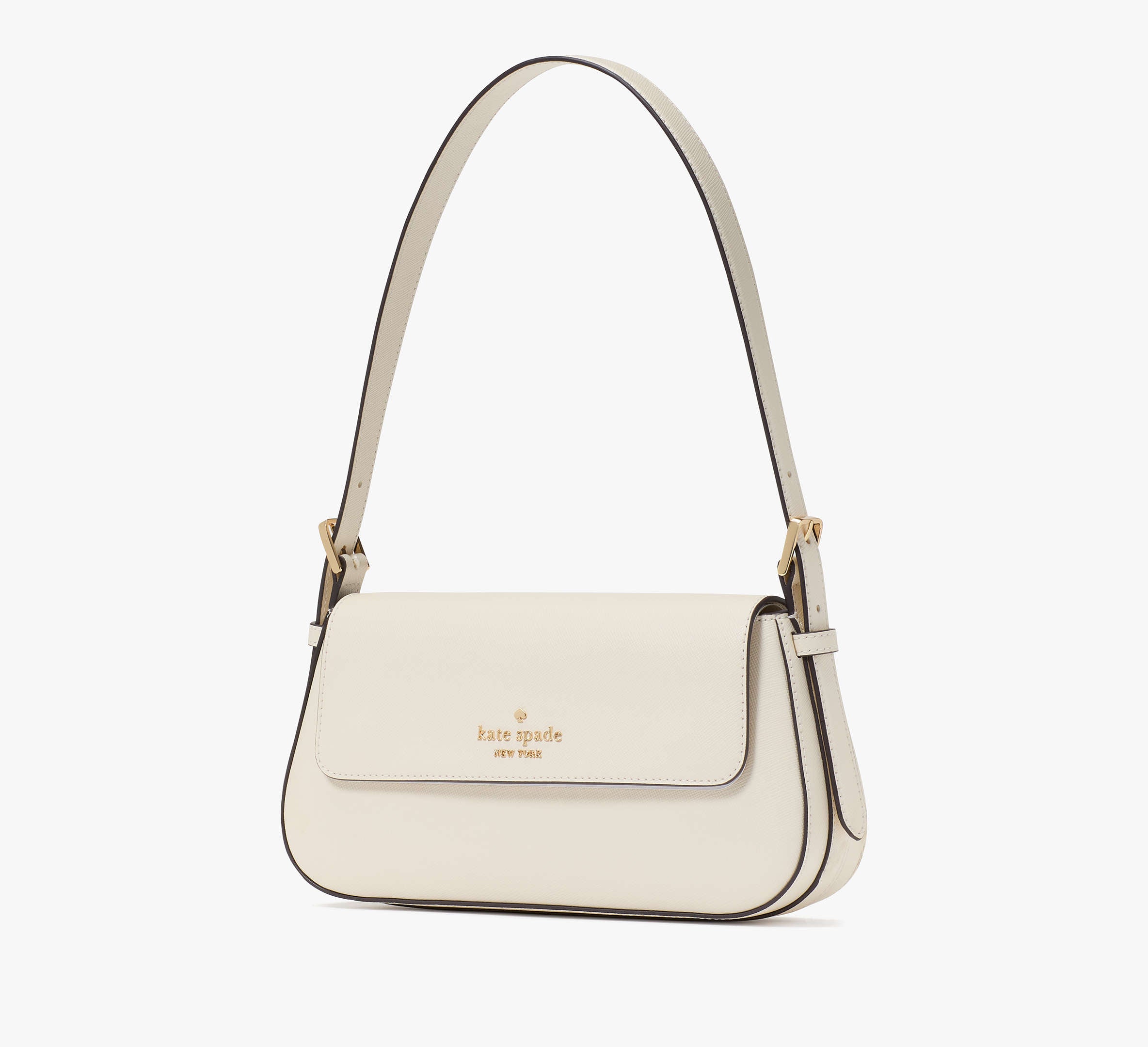 (PREORDER) Kate Spade - Madison Saffiano Leather Small Flap Shoulder Bag KK952 Meringue