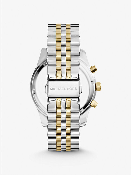 (PREORDER) Michael Kors - Oversized Lexington Two-Tone Watch MK8344 Silver Gold 44mm