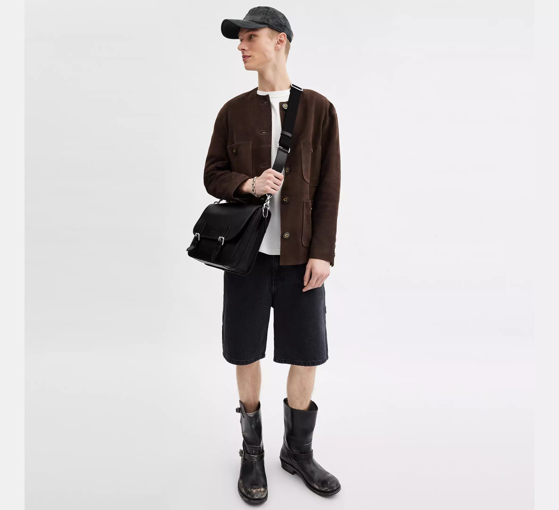 (PREORDER) COACH - Hitch Messenger Bag CAH91 | Signature Canvas CAH92