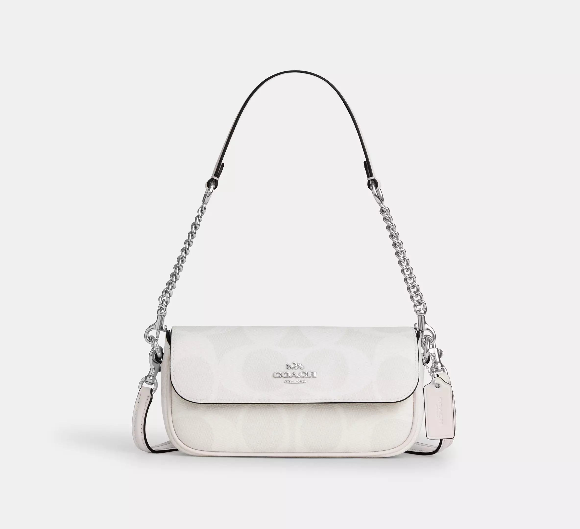 (PREORDER) COACH - Hailey Flap Bag CAN72 | With Signature Canvas CAN94 | Rivets CAN97