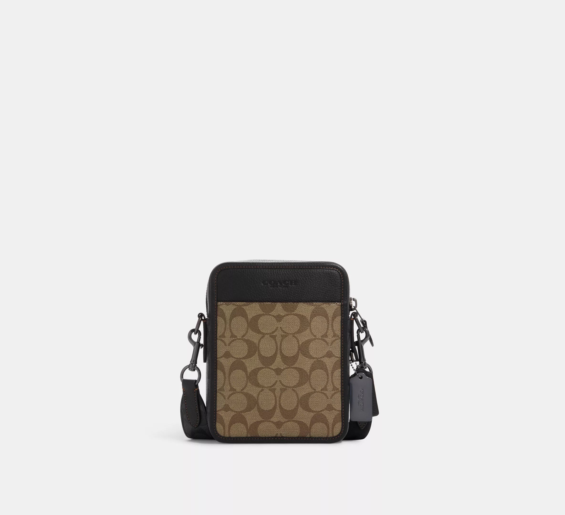 (PREORDER) COACH - Sullivan Crossbody In Signature Canvas CW388 | Blocked Signature Canvas CW386 Khaki/Charcoal