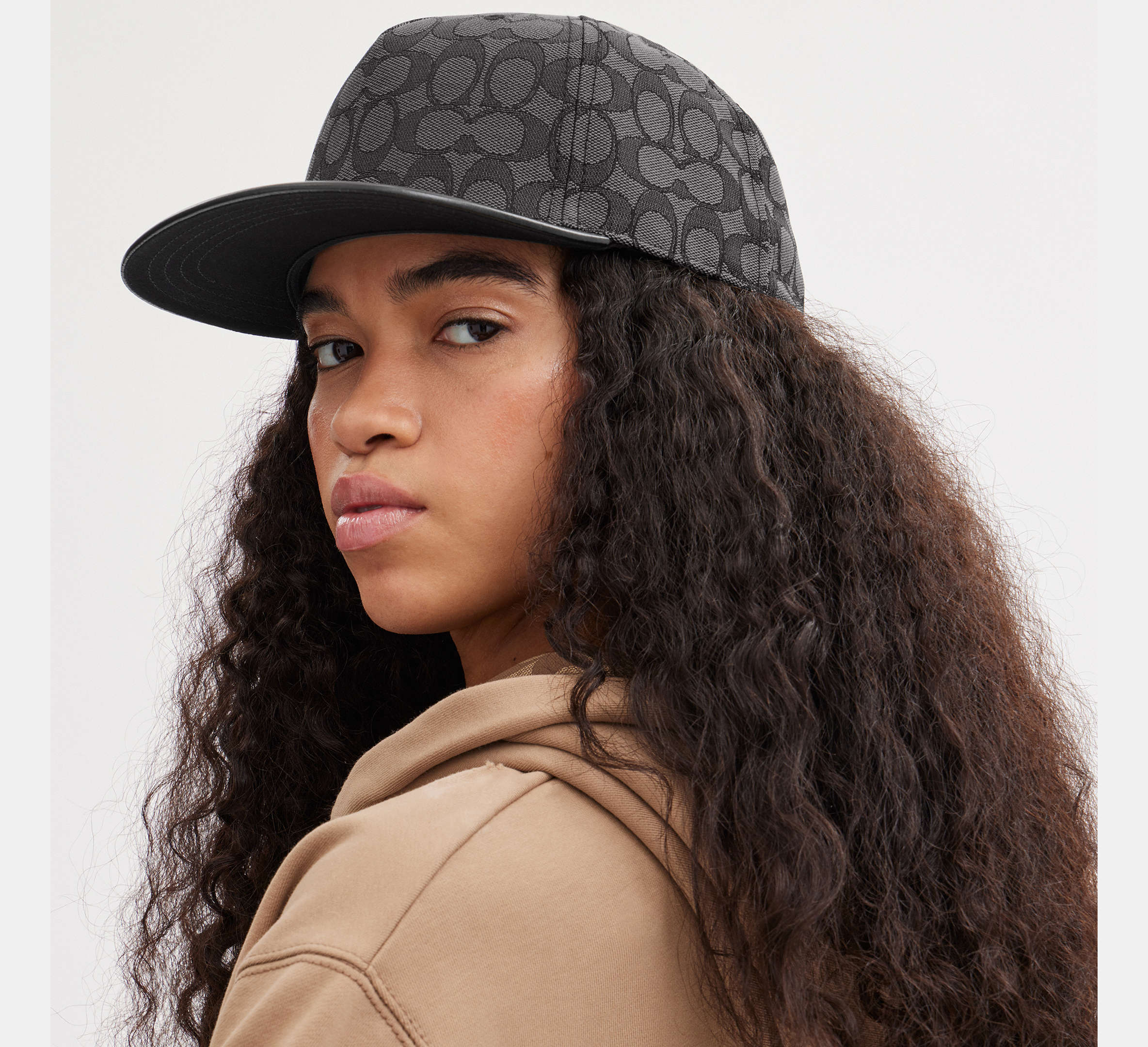 (PREORDER) COACH - Signature Jacquard Flat Brim Hat CH408