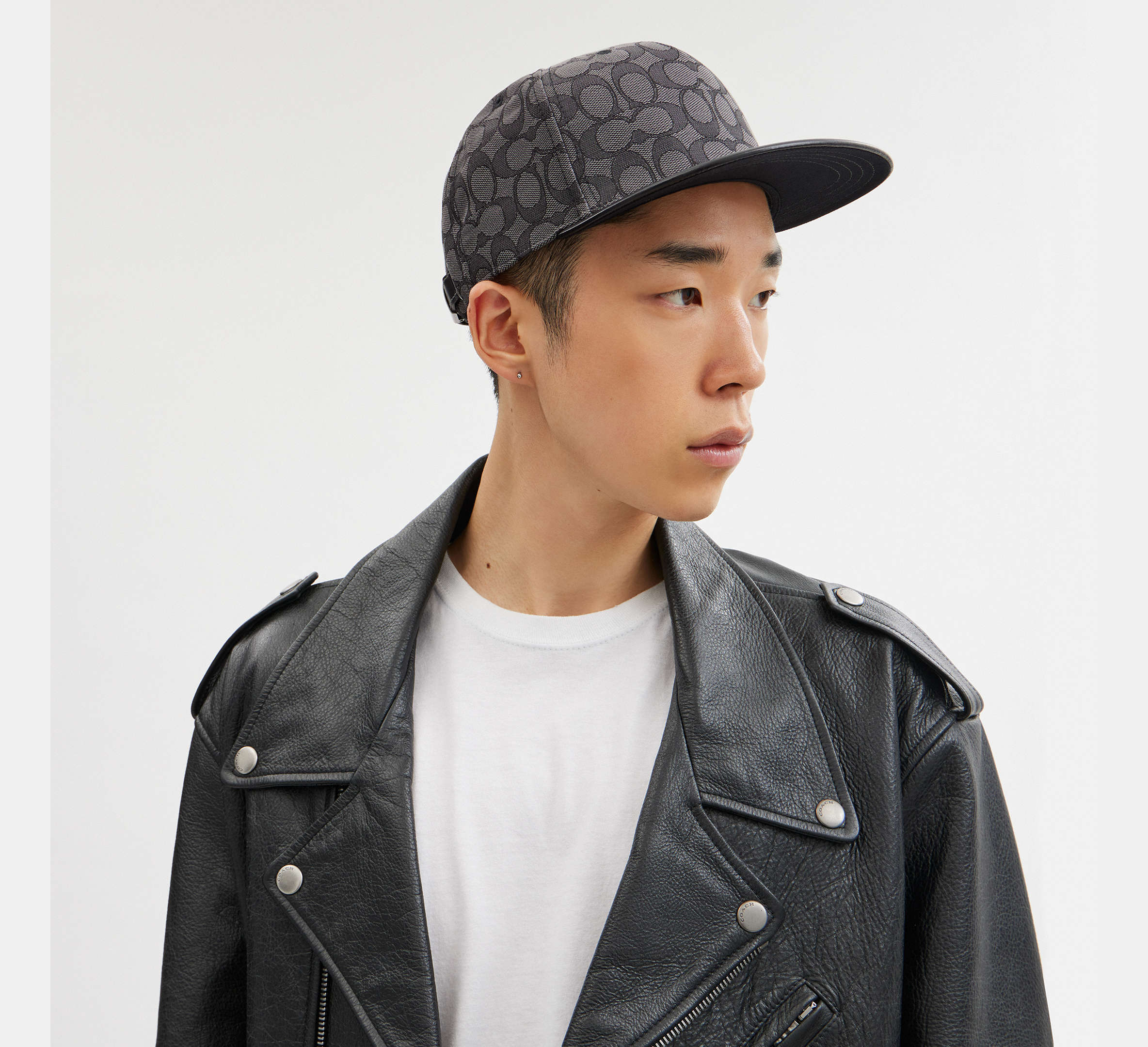 (PREORDER) COACH - Signature Jacquard Flat Brim Hat CH408