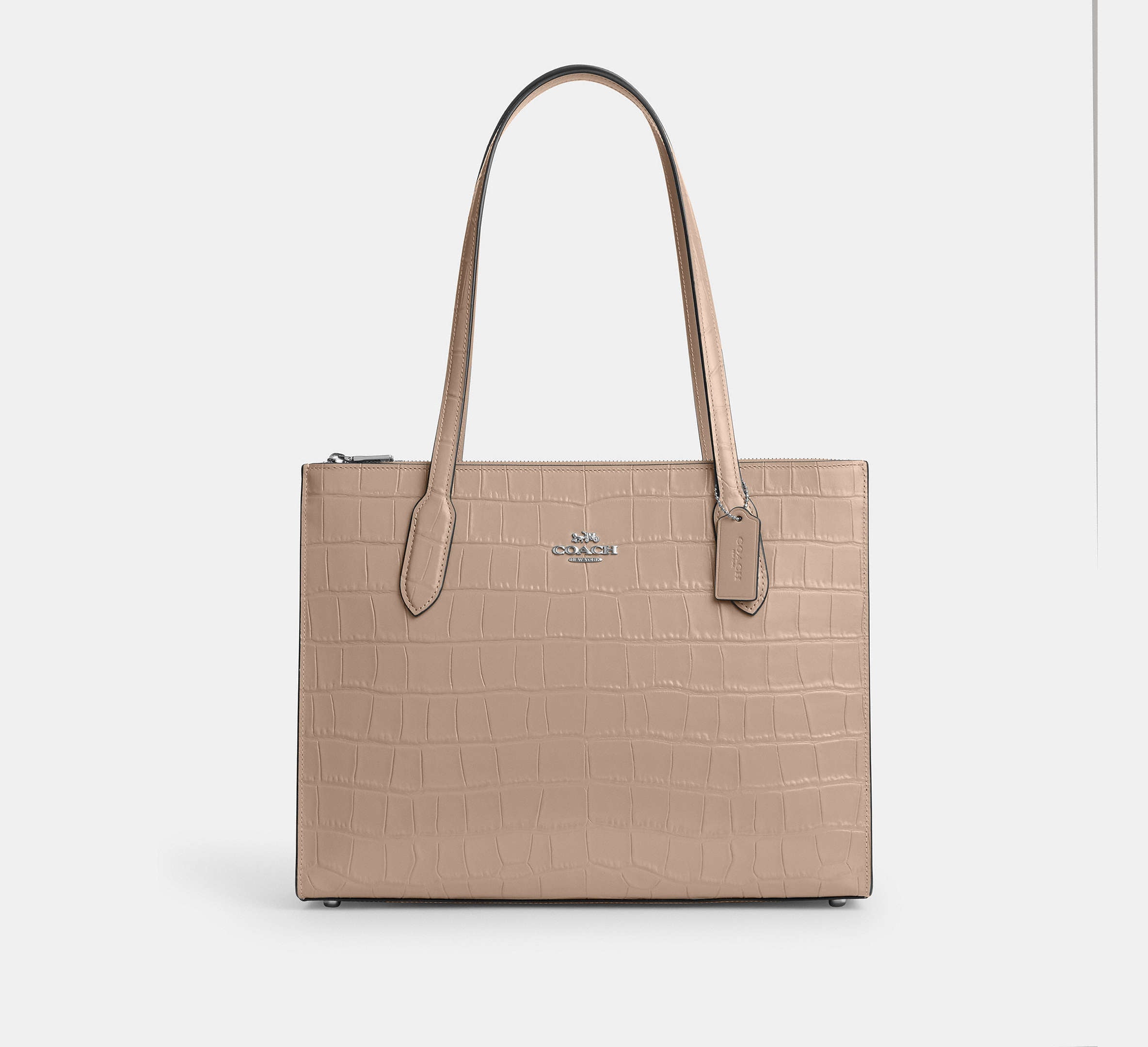 (PREORDER) COACH - Nina Tote In Crocodile Embossed Leather CL654