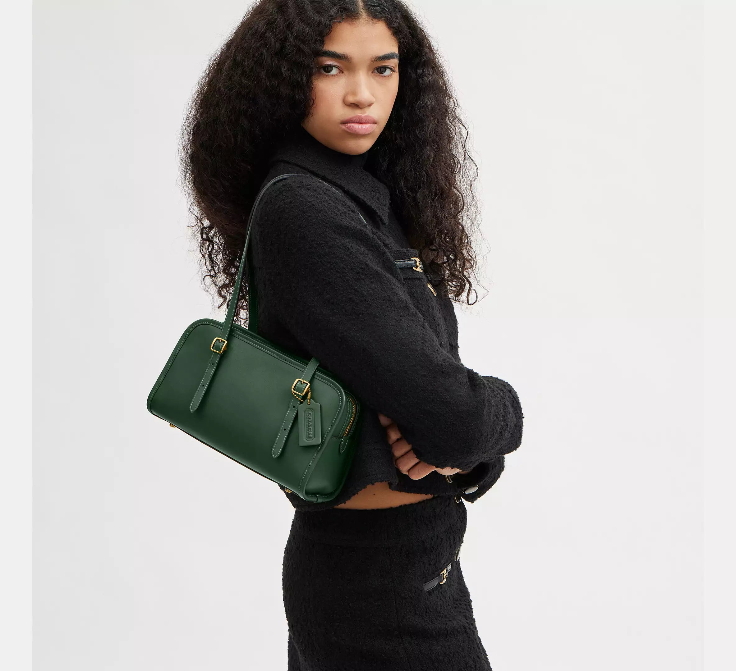 (READY STOCK🇲🇾) COACH - Swing Zip CM565 Hunter Green