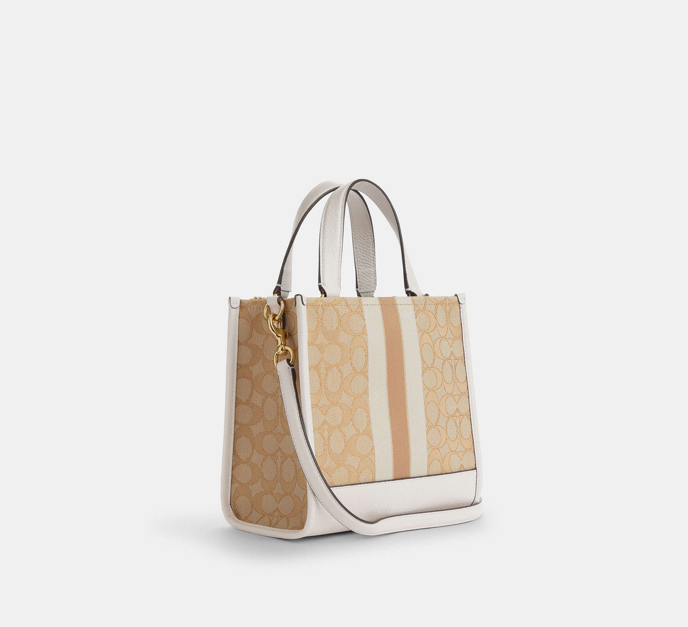 (PREORDER) COACH - Dempsey Tote 22 In Signature Jacquard With Stripe And Coach Patch CQ878