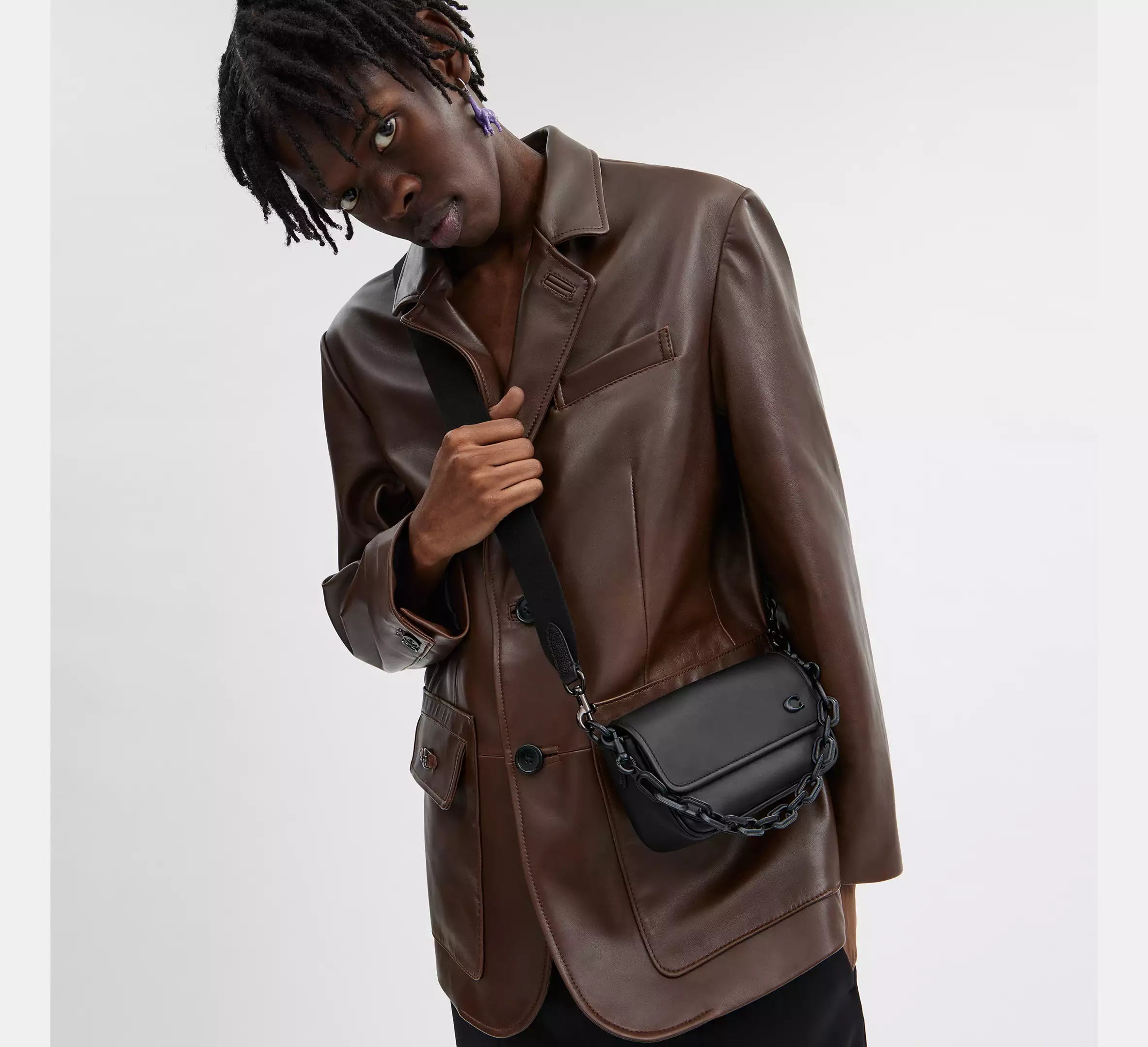 (PREORDER) COACH - Charter Flap Crossbody Bag 18 CR754 Black