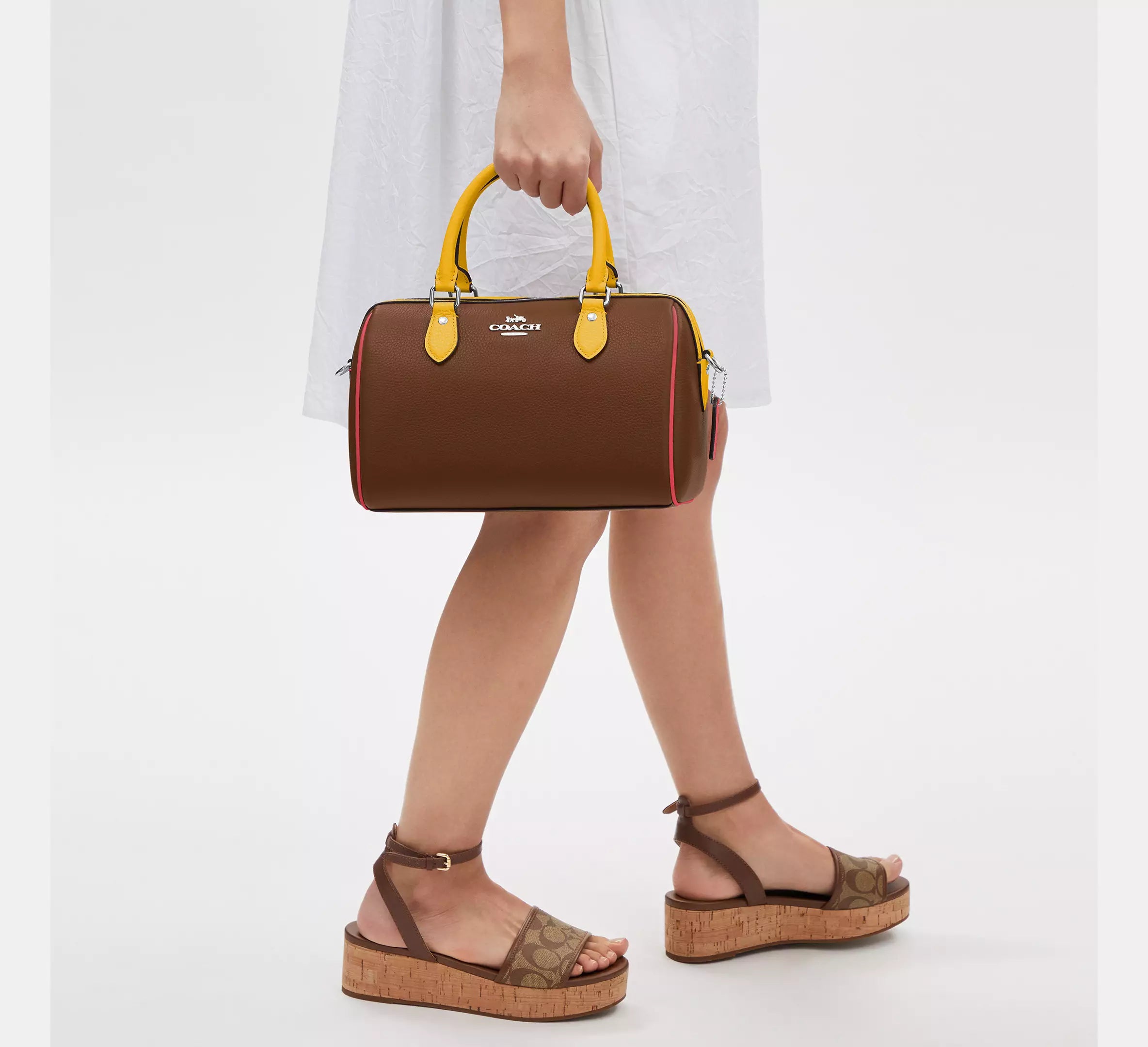 (PREORDER) COACH - Rowan Satchel Bag In Colorblock CT848