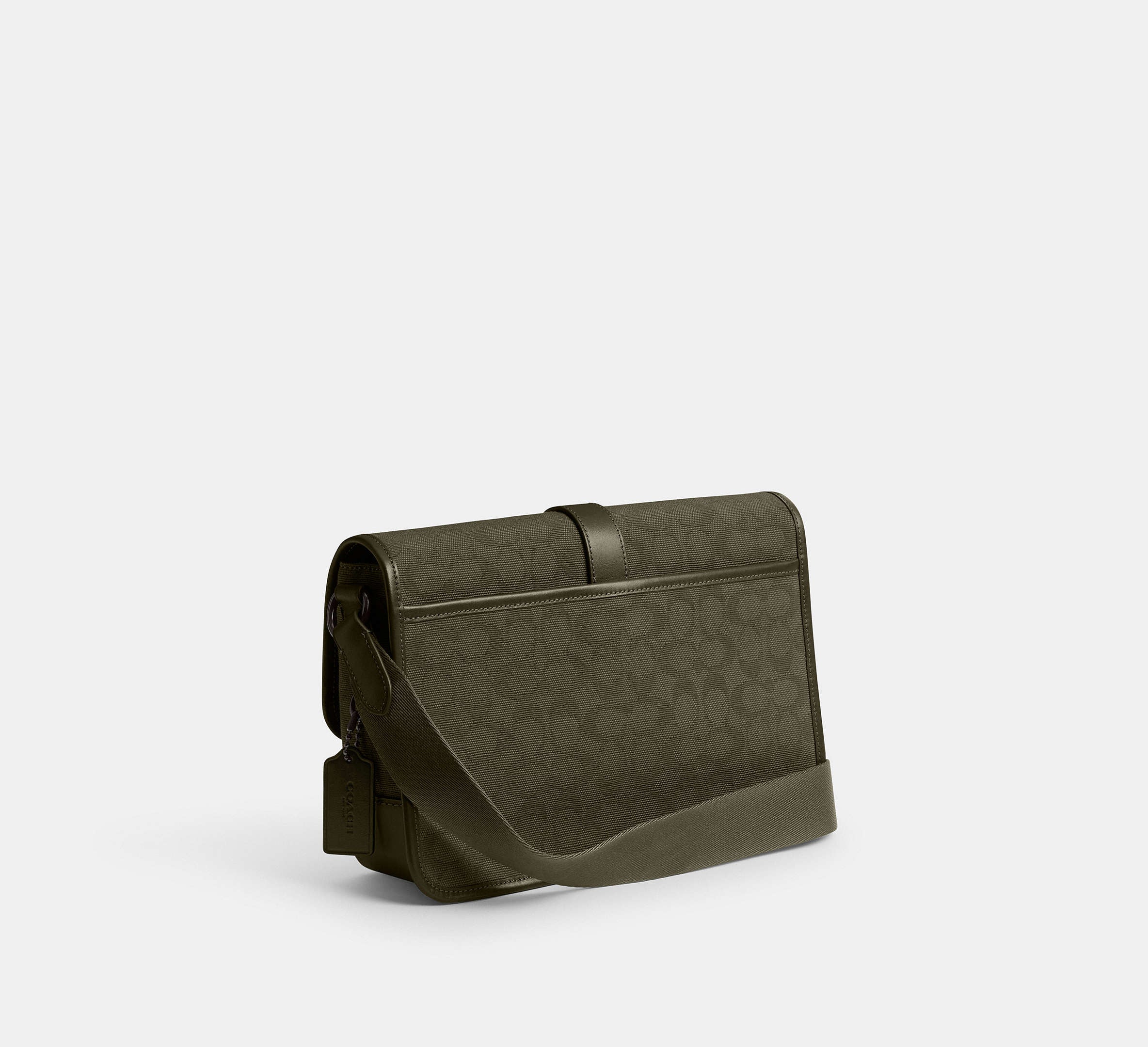 (PREORDER) COACH - LEAGUE MESSENGER BAG IN SIGNATURE CANVAS JACQUARD CU041 Military Green
