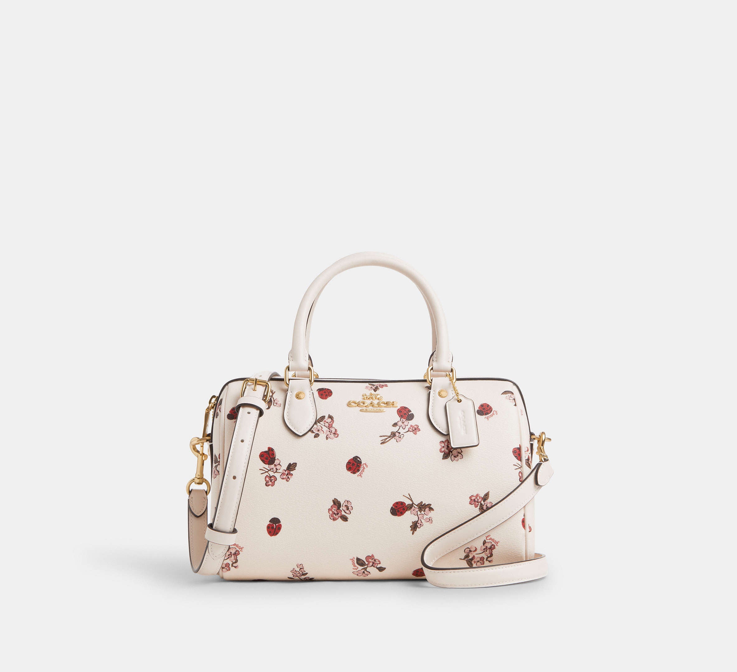 (PREORDER) COACH - Rowan Satchel Bag With Ladybug Floral Print CU272