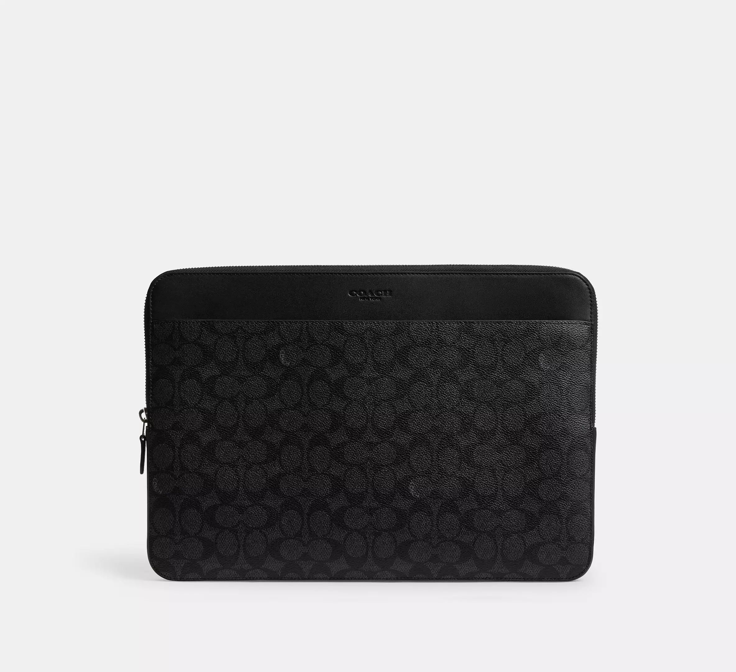 (PREORDER) COACH - Laptop Case In Signature Canvas CW378 Charcoal Black