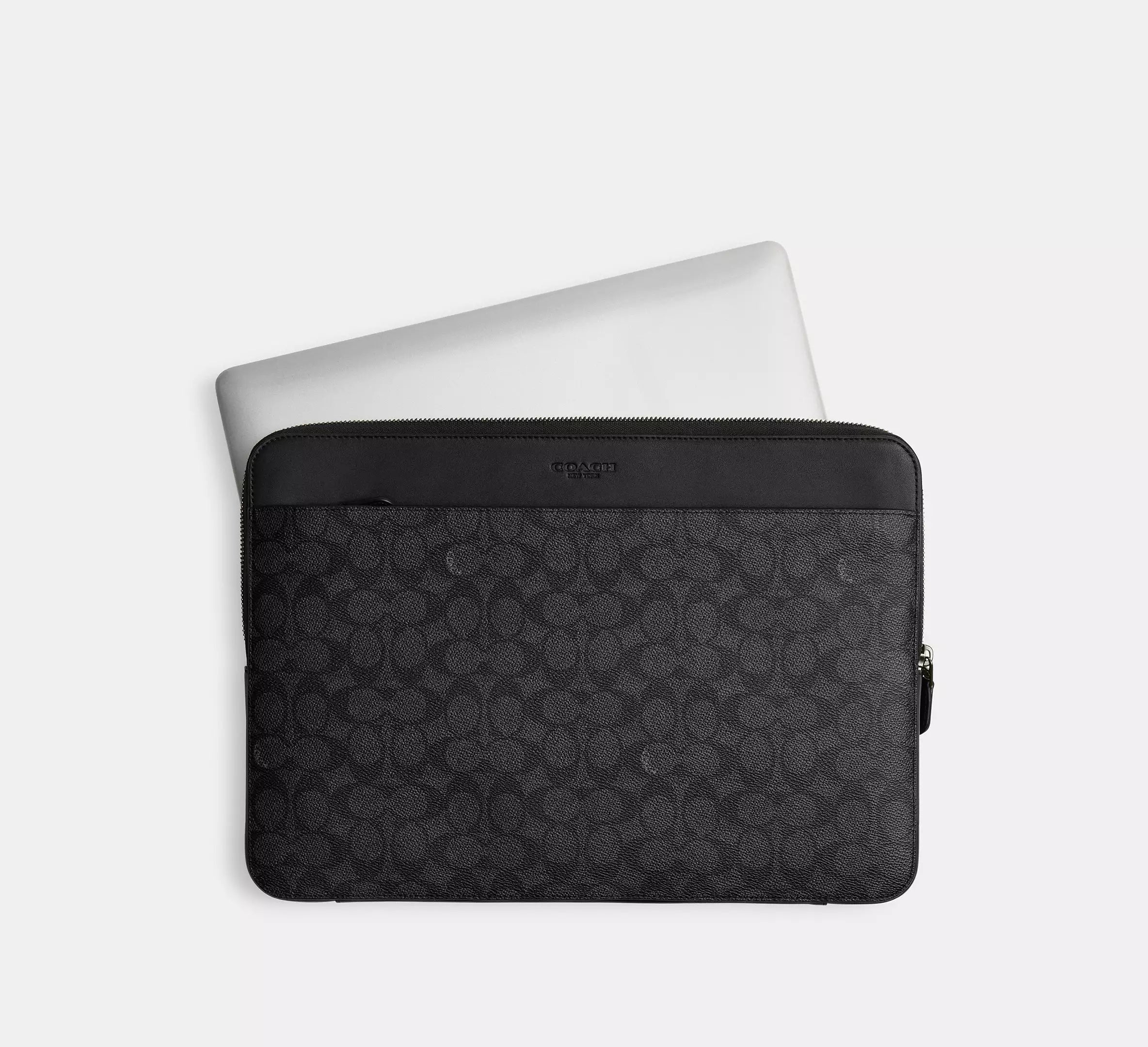 (PREORDER) COACH - Laptop Case In Signature Canvas CW378 Charcoal Black