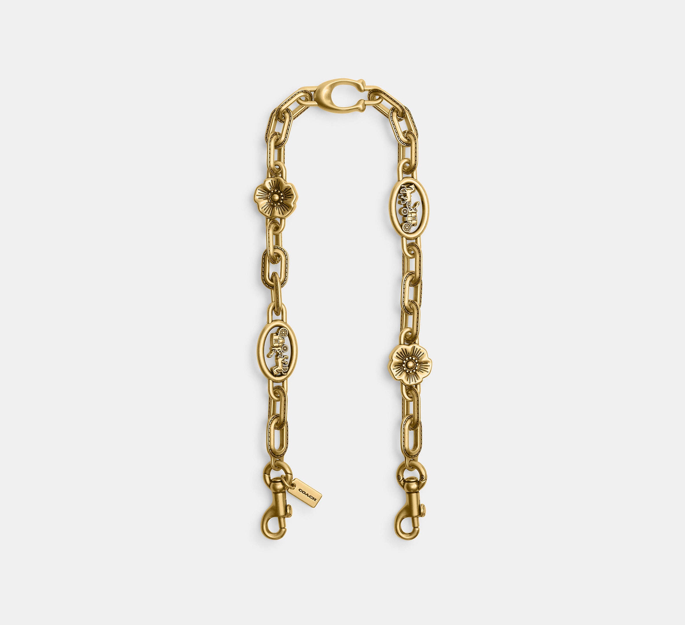 (PREORDER) COACH - Horse And Carriage Chain Strap CX180 Brass/Brass