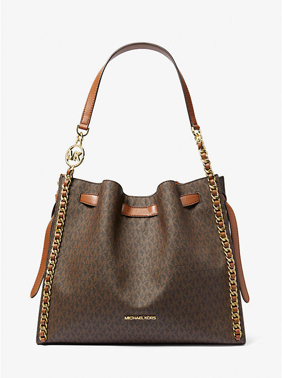 (PREORDER) Michael Kors - Mina Large Signature Logo Chain Shoulder Bag 35H3G4ML3B