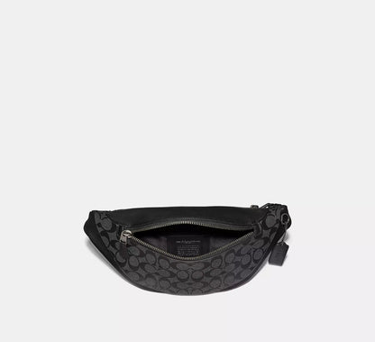 (PREORDER) COACH - Warren Belt Bag In Signature Canvas 78777 Gunmetal/Charcoal/Black