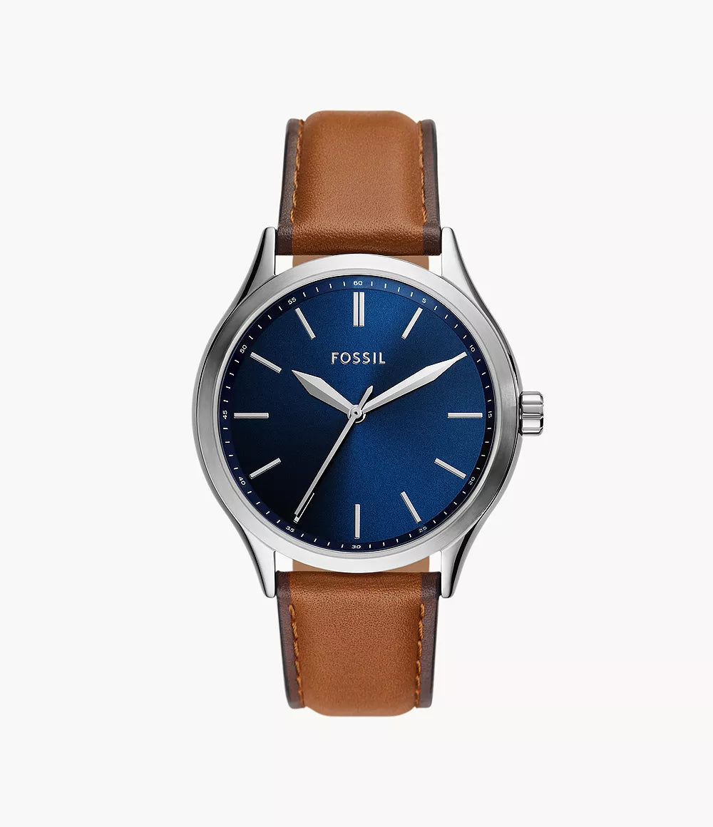 (PREORDER) FOSSIL - Fenmore Three-Hand Brown Leather Watch BQ2863 BQ2864 BQ2865