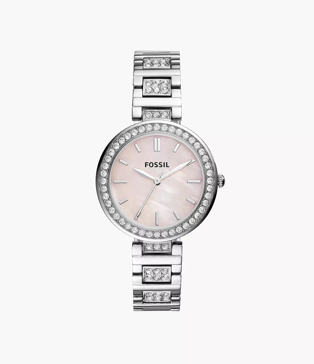 (PREORDER) FOSSIL - Karli Three-Hand Stainless Steel Watch BQ3182 BQ3181 BQ3337 BQ3952 BQ3865 BQ3903SET BQ3924