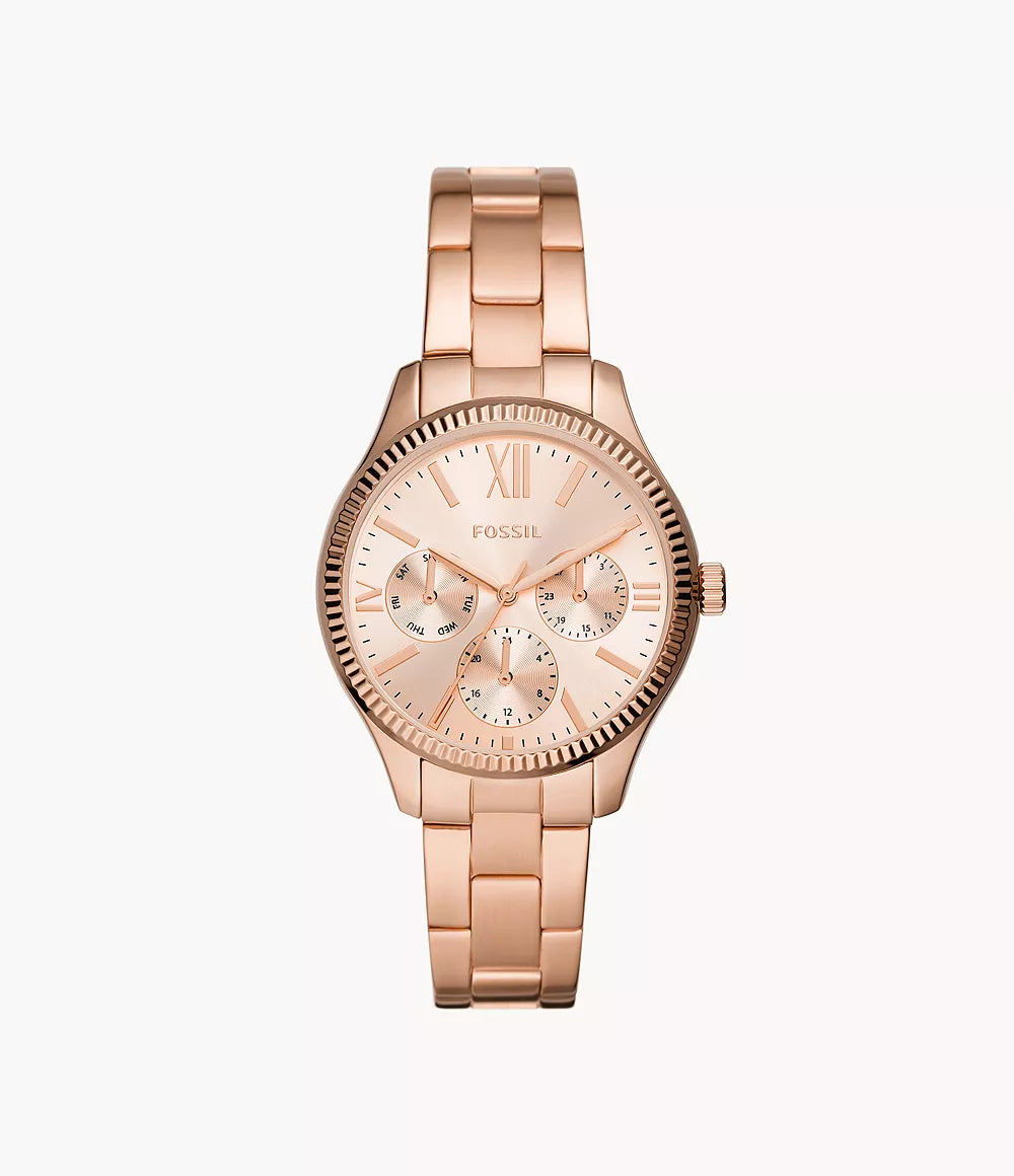 (PREORDER) FOSSIL - Rye Multifunction Rose Stainless Steel Watch BQ3692 BQ3691 BQ3757 BQ3761 BQ3762 BQ3969