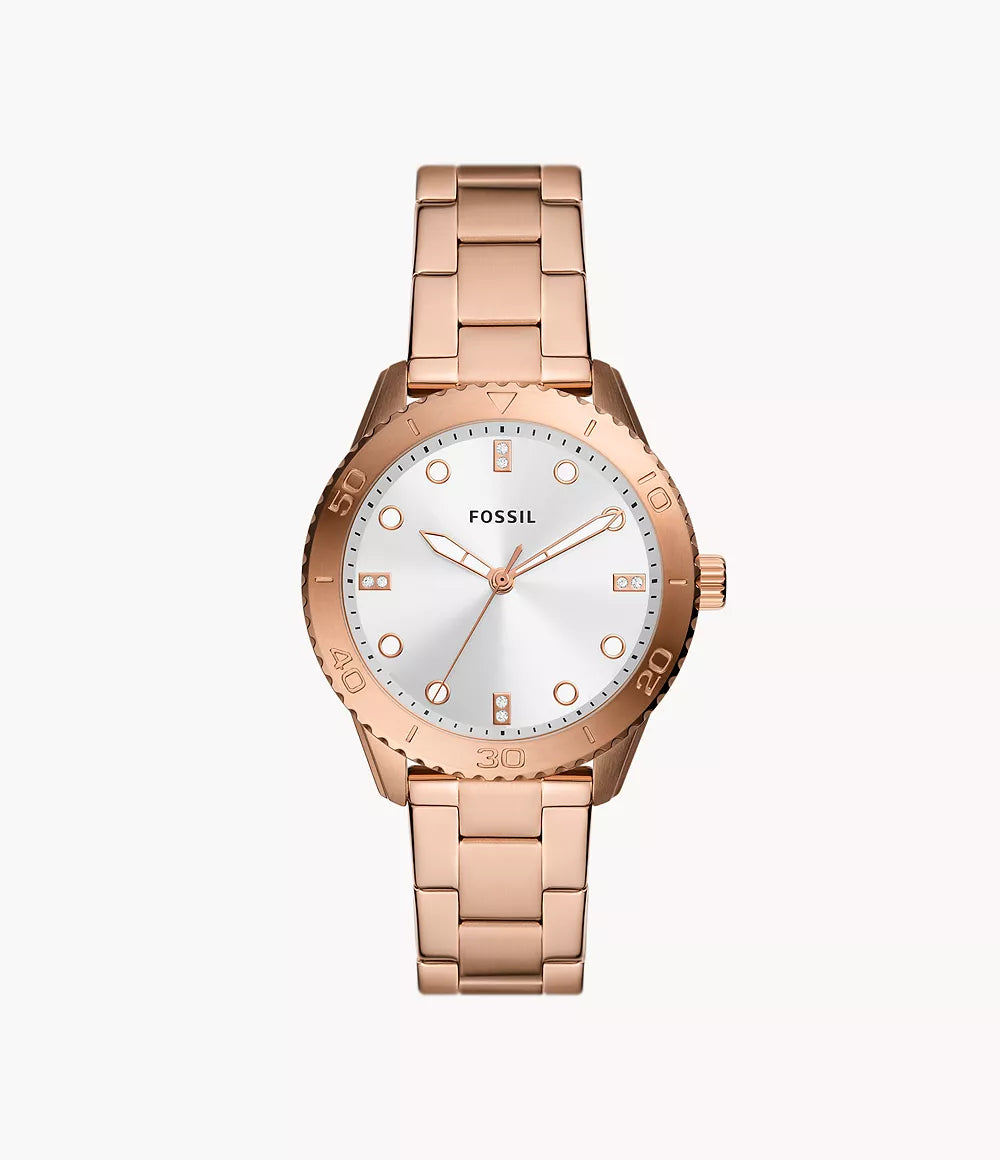 (PREORDER) FOSSIL - Dayle Three-Hand Stainless Steel Watch BQ3885 BQ3886 BQ3887 BQ3888