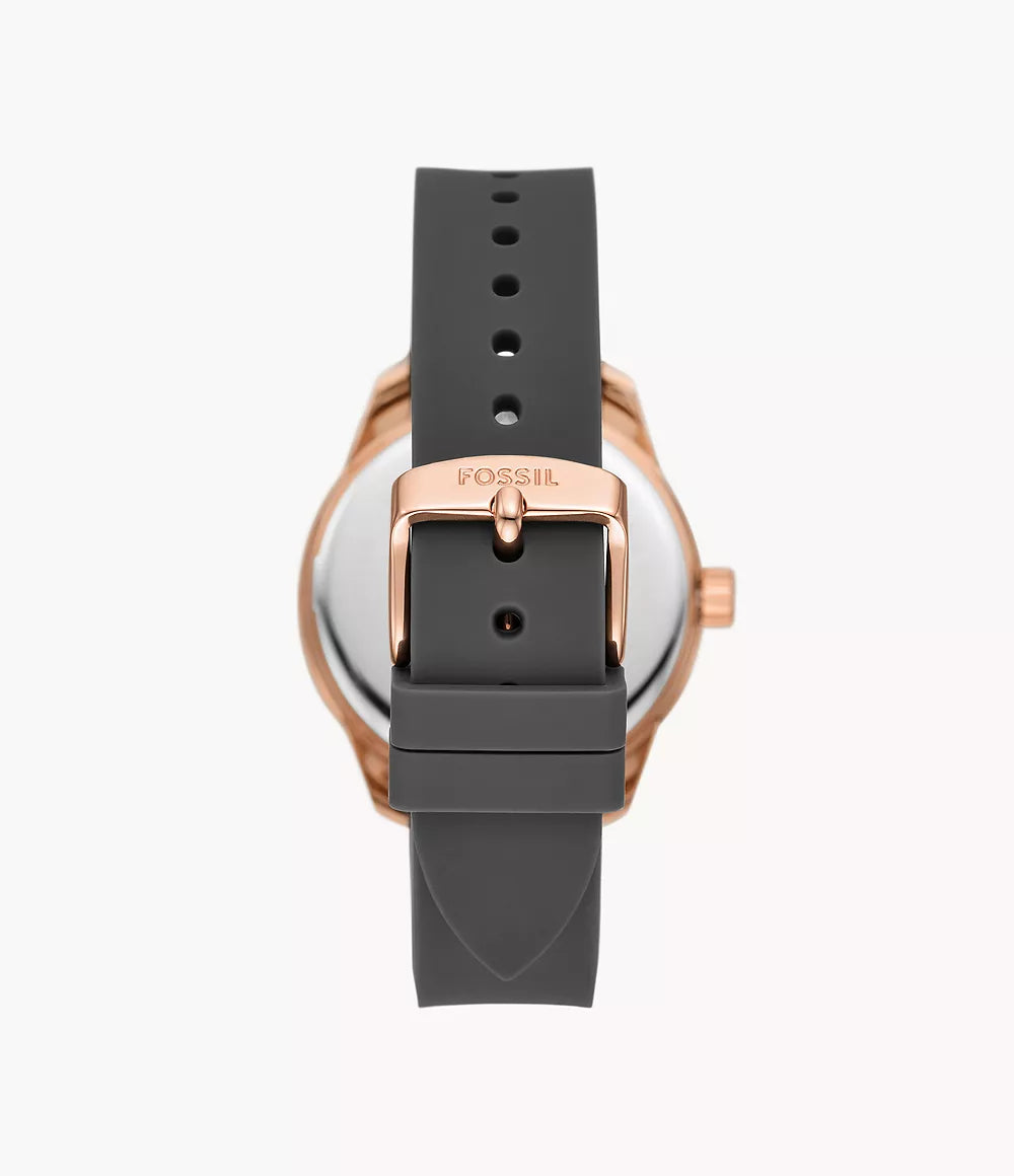 (PREORDER) FOSSIL - Dayle Three-Hand Gray Silicone Watch BQ3950