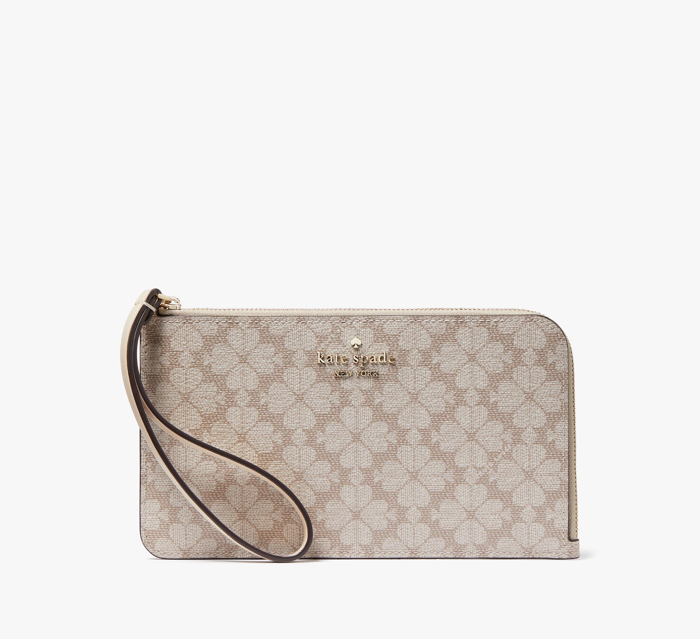 (PREORDER) KATE SPADE - Lucy Spade Flower Medium L-zip Wristlet KG487