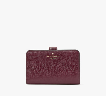 (READY STOCK🇲🇾) Kate Spade - Lena Medium Bifold Wallet KH787 Cherry Wood