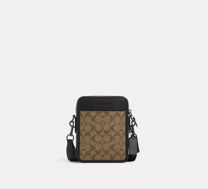 (PREORDER) COACH - Sullivan Crossbody In Blocked Signature Canvas CC090 Khaki/Charcoal