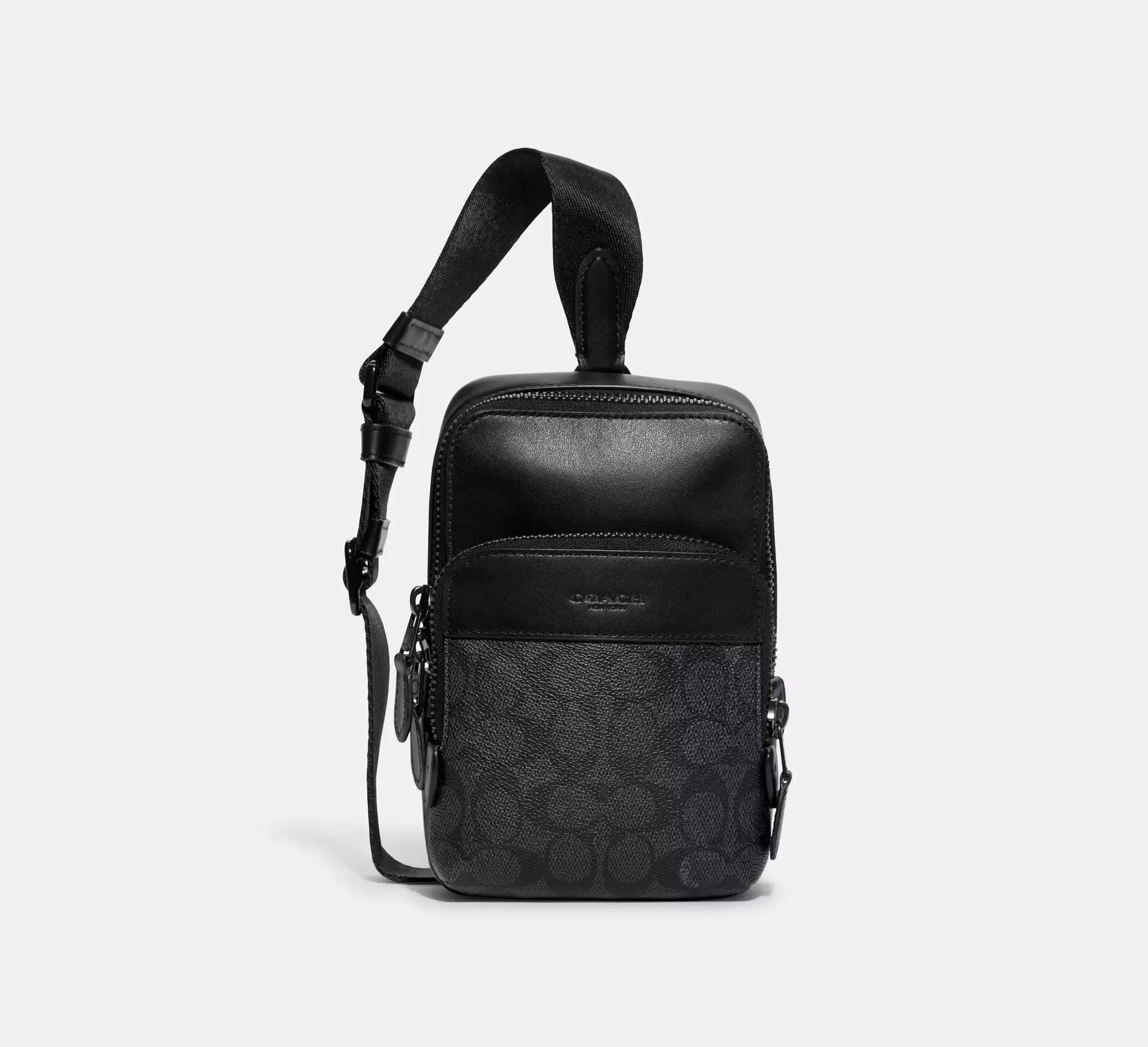 (PREORDER) COACH - GOTHAM SLING PACK 13 IN SIGNATURE CANVAS BLACK