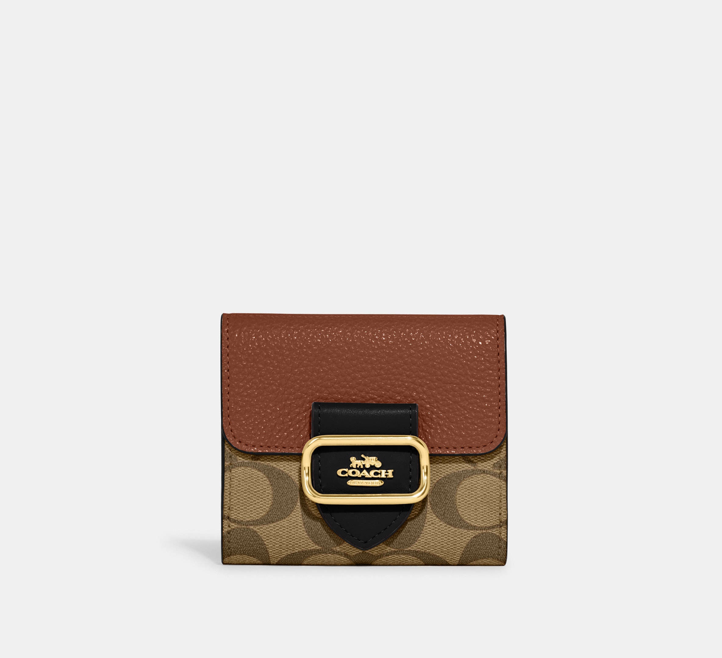 (PREORDER) COACH - Small Morgan Wallet CF472 Khaki Multi