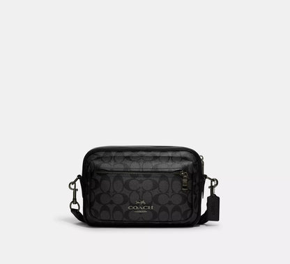 (PREORDER) COACH - Elias Crossbody In Signature Canvas CJ510 Gunmetal/Charcoal