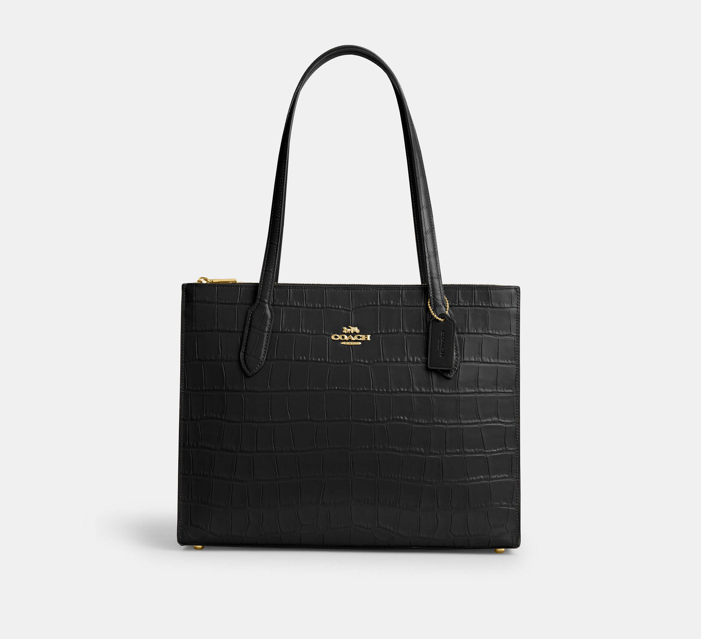 (PREORDER) COACH - Nina Tote In Crocodile Embossed Leather CL654