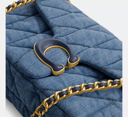 (PREORDER) COACH - Tabby Shoulder Bag 26 With Quilting CR704 Nappa Leather/Brass/Indigo