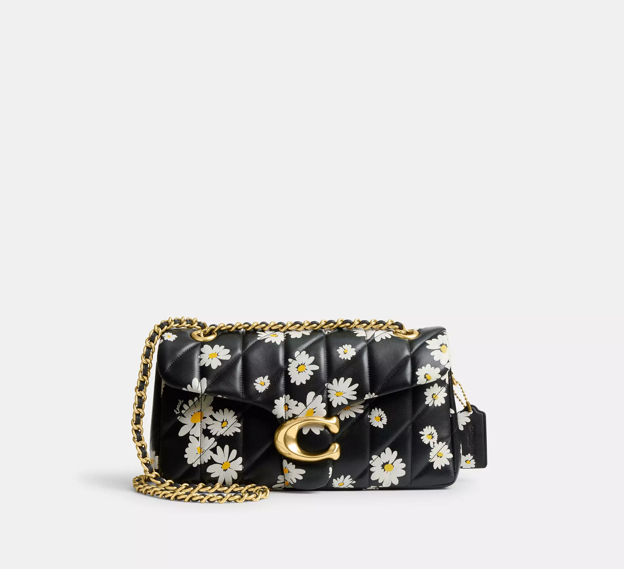 (PREORDER) COACH - Tabby Shoulder Bag 26 With Quilting And Floral Print CR705 Nappa Leather/Brass/Black Multi