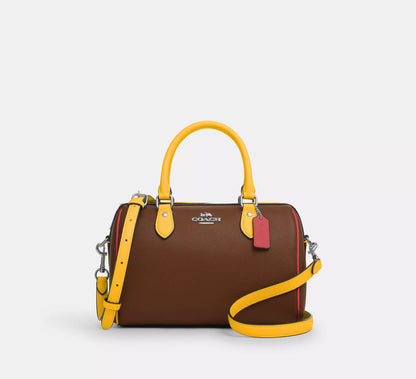 (PREORDER) COACH - Rowan Satchel Bag In Colorblock CT848