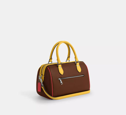 (PREORDER) COACH - Rowan Satchel Bag In Colorblock CT848