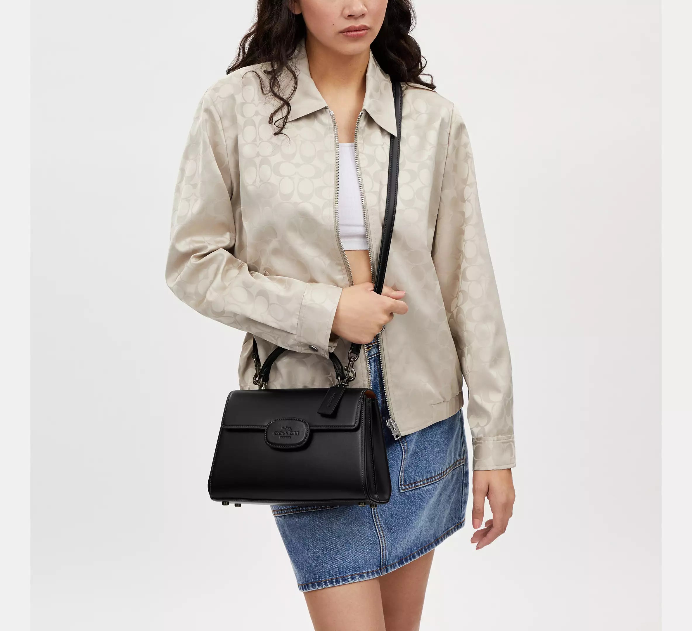 (PREORDER) COACH - Eliza Top Handle With Leather Covered Closure CT852