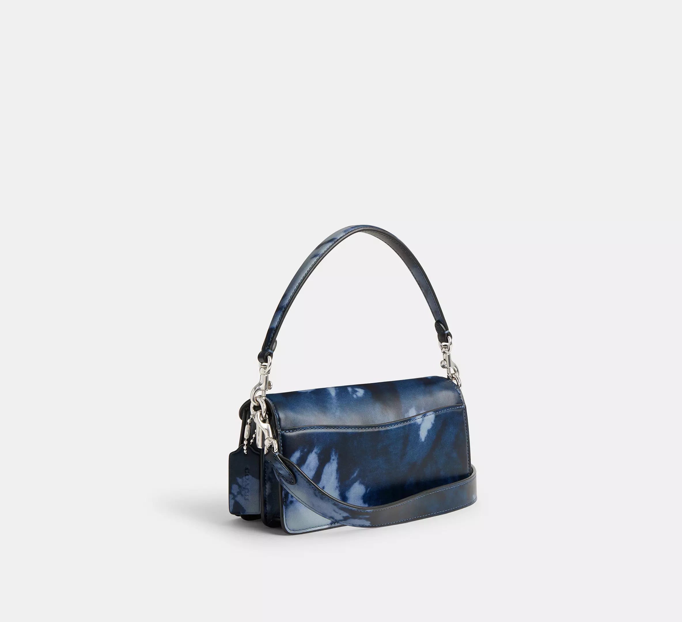 (PREORDER) COACH - Tabby Shoulder Bag 20 With Tie Dye Print CU079 Leather/Silver/Midnight Navy