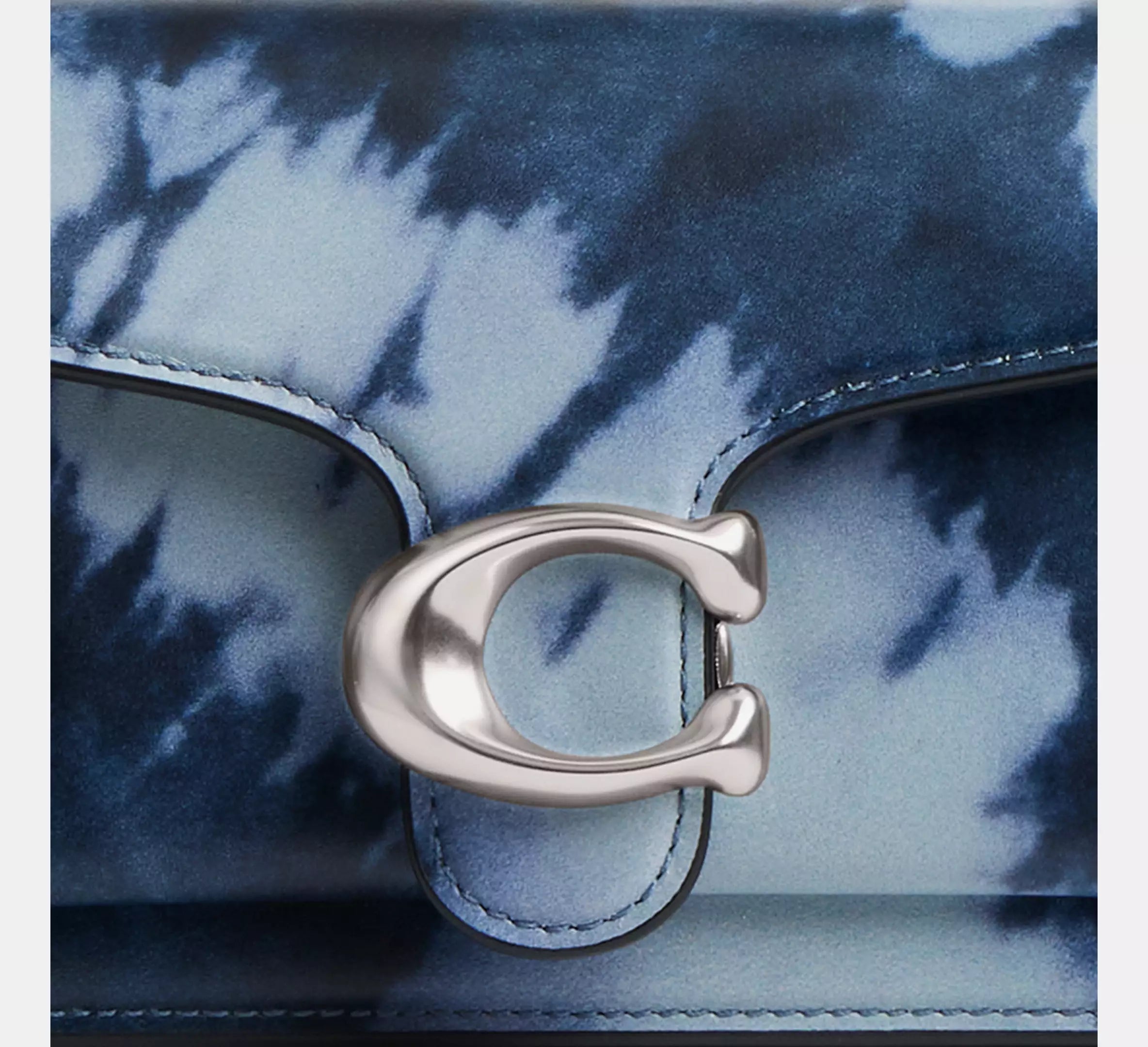 (PREORDER) COACH - Tabby Shoulder Bag 20 With Tie Dye Print CU079 Leather/Silver/Midnight Navy