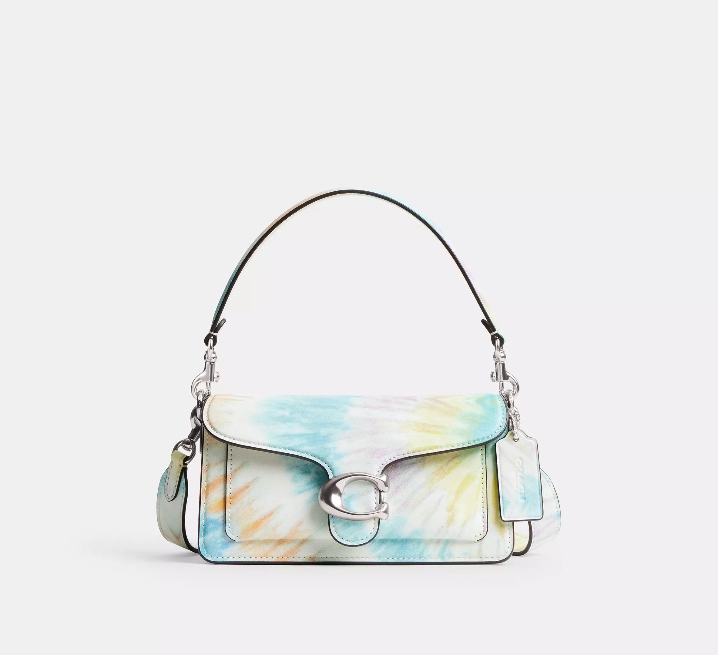 (PREORDER) COACH - Tabby Shoulder Bag 20 With Rainbow Tie Dye Print CU132 Leather/Silver/Multi