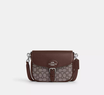 (PREORDER) COACH - Amelia Saddle Bag In Signature Jacquard CU998