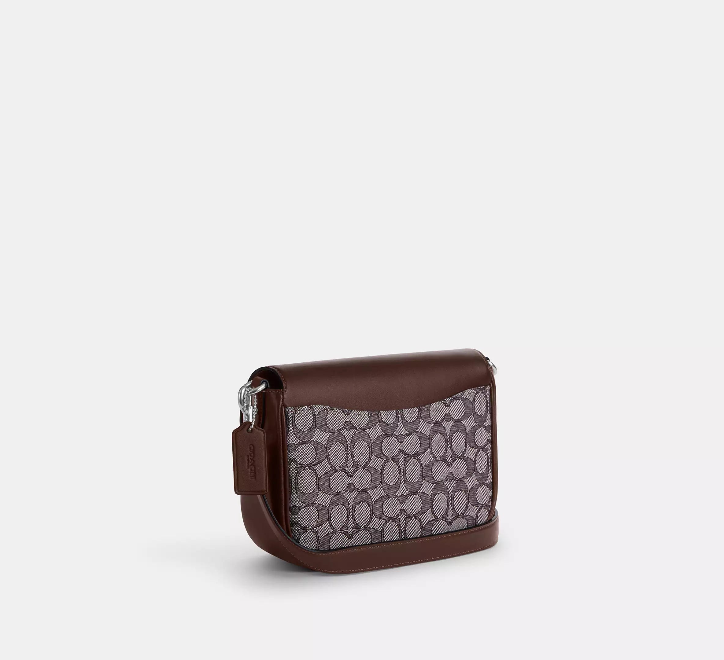 (PREORDER) COACH - Amelia Saddle Bag In Signature Jacquard CU998 Oak/Maple