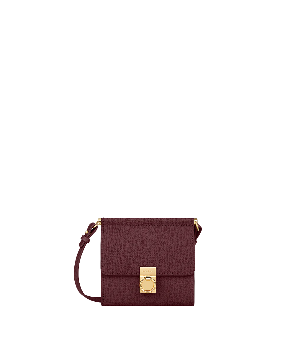 (PREORDER) POLENE - Wallet Number Seven Shoulder Strap Grained