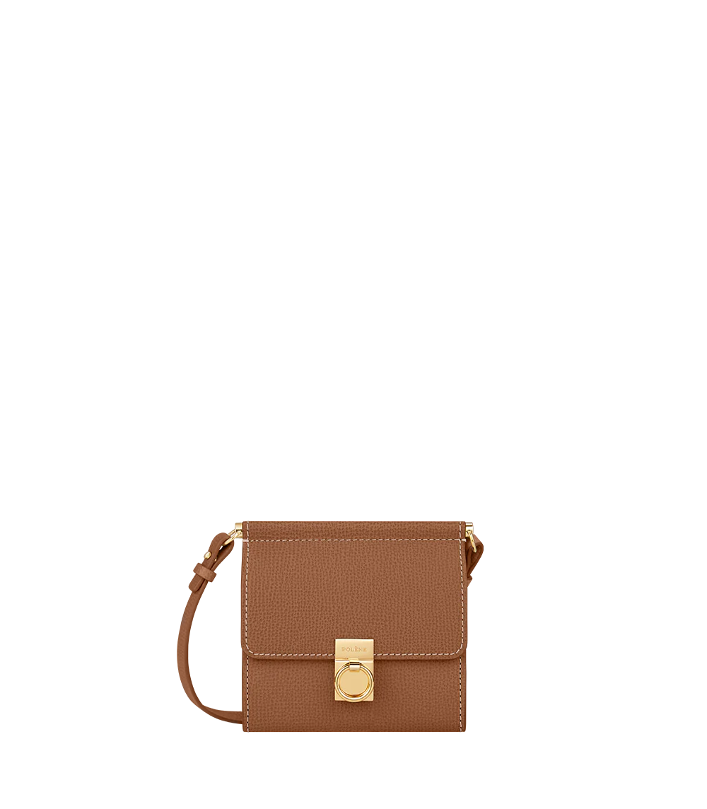 (PREORDER) POLENE - Wallet Number Seven Shoulder Strap Grained