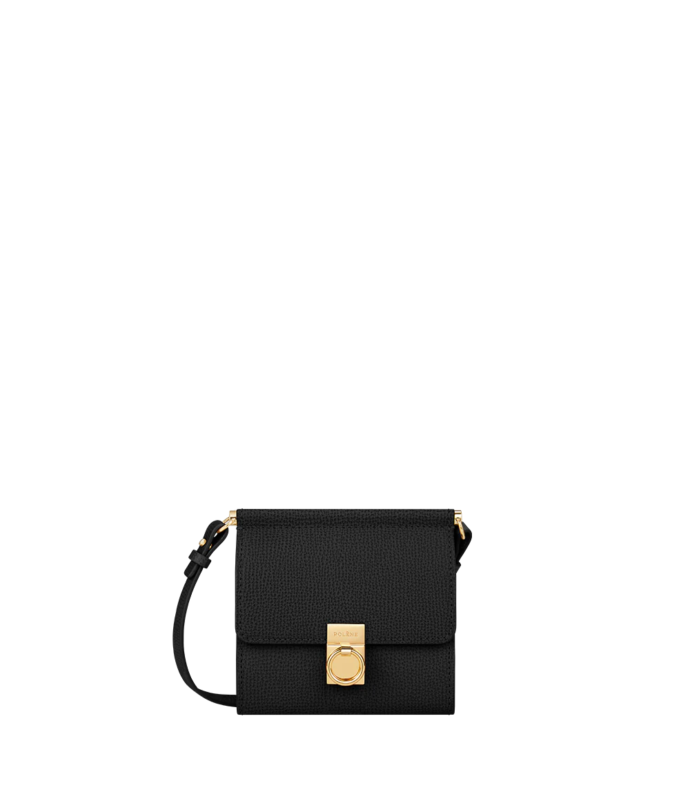 (PREORDER) POLENE - Wallet Number Seven Shoulder Strap Grained