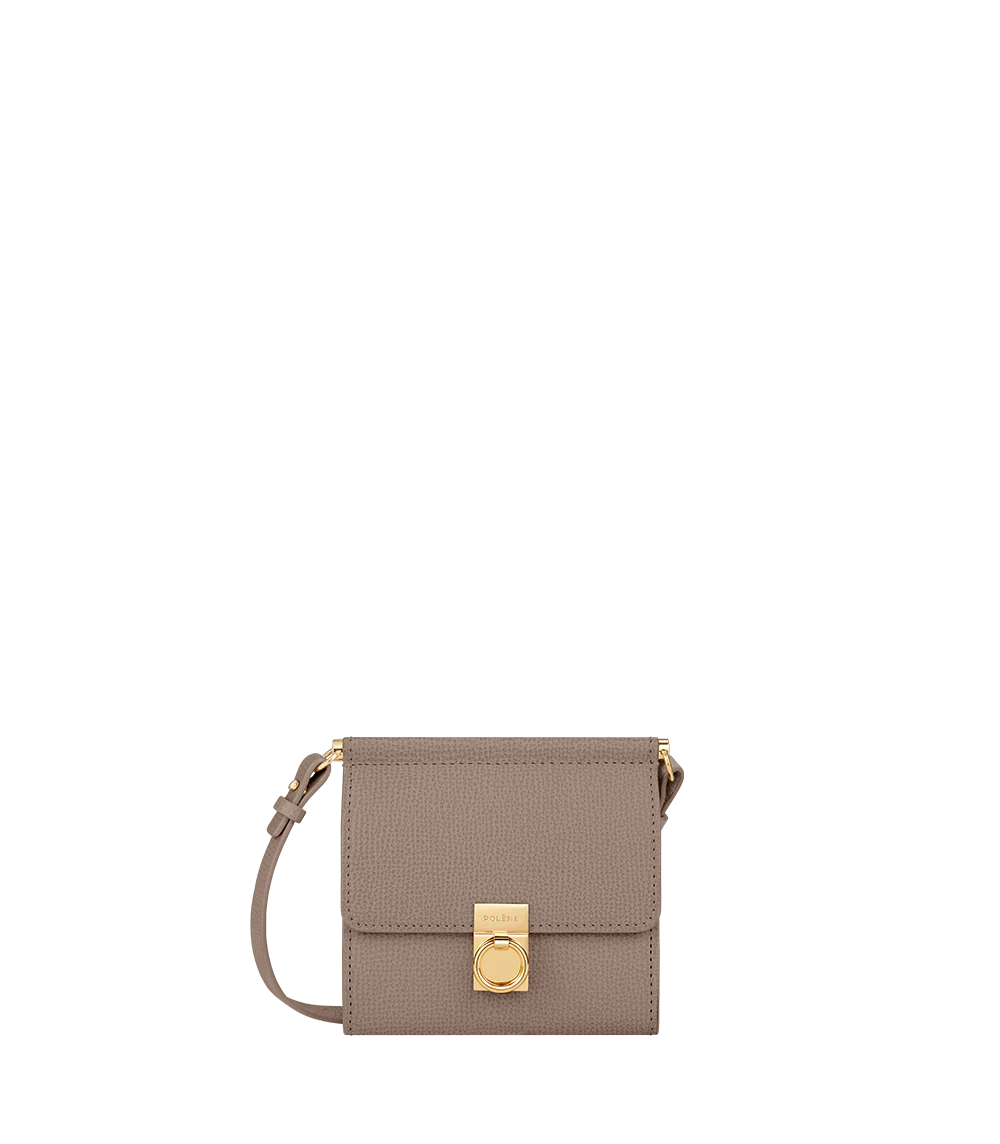 (PREORDER) POLENE - Wallet Number Seven Shoulder Strap Grained